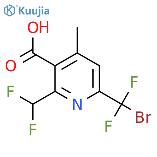 6-(Bromodifluoromethyl)-2-(difluoromethyl)-4-methylpyridine-3-carboxylic acid structure