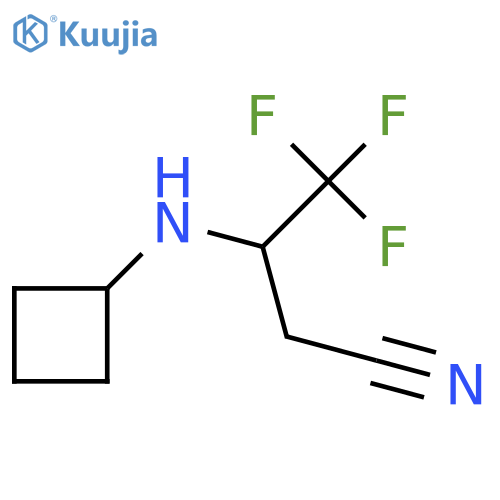 3-(Cyclobutylamino)-4,4,4-trifluorobutanenitrile structure