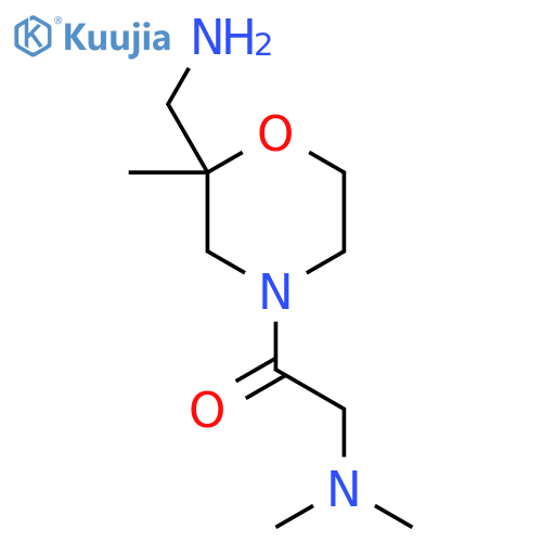 1-[2-(Aminomethyl)-2-methylmorpholin-4-yl]-2-(dimethylamino)ethan-1-one structure