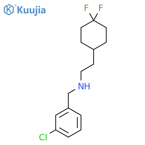 (3-chlorophenyl)methyl2-(4,4-difluorocyclohexyl)ethylamine structure