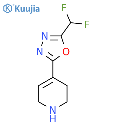 4-[5-(Difluoromethyl)-1,3,4-oxadiazol-2-yl]-1,2,3,6-tetrahydropyridine structure