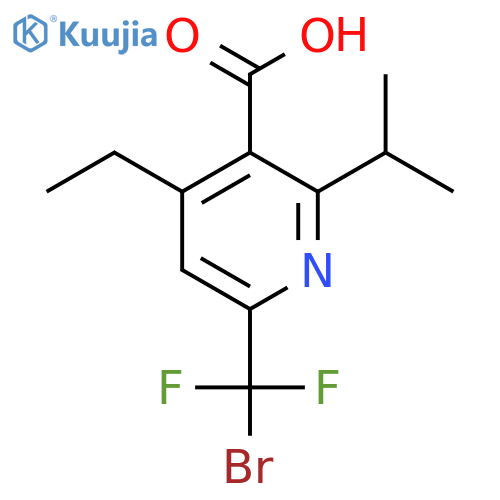 6-(Bromodifluoromethyl)-4-ethyl-2-(propan-2-yl)pyridine-3-carboxylic acid structure