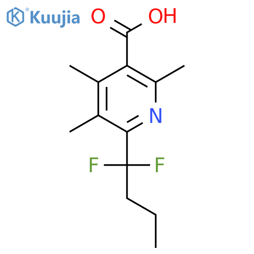 6-(1,1-Difluorobutyl)-2,4,5-trimethylpyridine-3-carboxylic acid structure