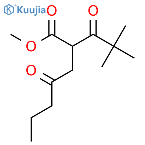 methyl 2-(2,2-dimethylpropanoyl)-4-oxoheptanoate structure