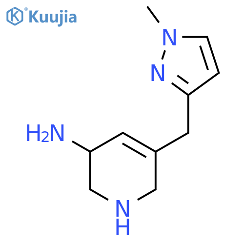 5-[(1-methyl-1H-pyrazol-3-yl)methyl]-1,2,3,6-tetrahydropyridin-3-amine structure