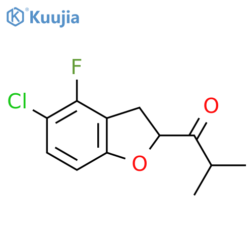 1-(5-Chloro-4-fluoro-2,3-dihydro-1-benzofuran-2-yl)-2-methylpropan-1-one structure