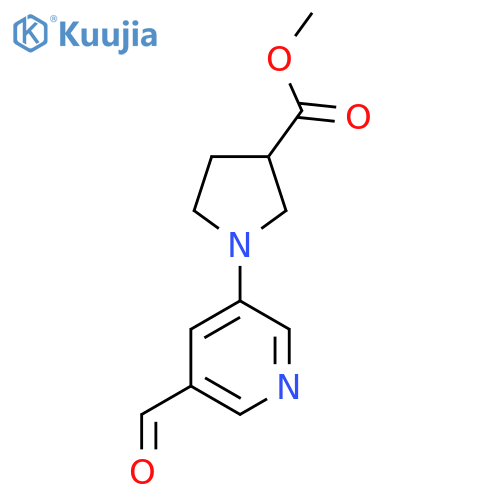 Methyl 1-(5-formylpyridin-3-yl)pyrrolidine-3-carboxylate structure