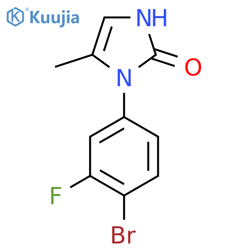 1-(4-bromo-3-fluorophenyl)-5-methyl-2,3-dihydro-1H-imidazol-2-one structure