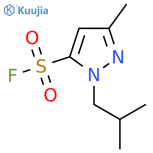 3-methyl-1-(2-methylpropyl)-1H-pyrazole-5-sulfonyl fluoride structure