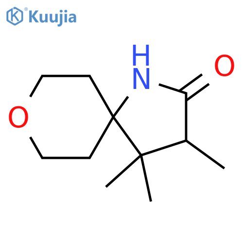 8-Oxa-1-azaspiro[4.5]decan-2-one, 3,4,4-trimethyl- structure