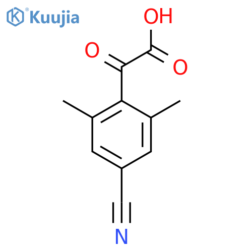 2-(4-cyano-2,6-dimethylphenyl)-2-oxoacetic acid structure
