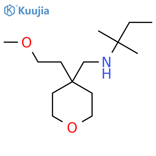 {[4-(2-Methoxyethyl)oxan-4-yl]methyl}(2-methylbutan-2-yl)amine structure