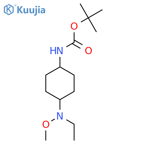 tert-butyl N-{4-[ethyl(methoxy)amino]cyclohexyl}carbamate structure