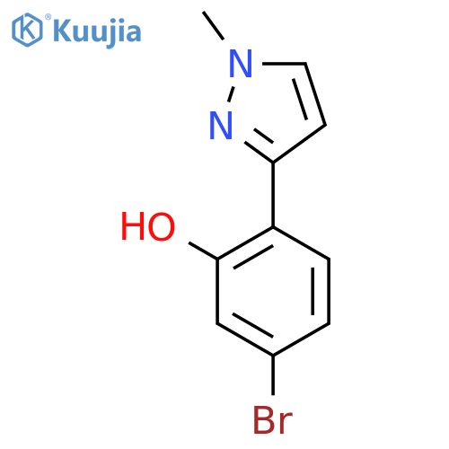 5-bromo-2-(1-methyl-1H-pyrazol-3-yl)phenol structure