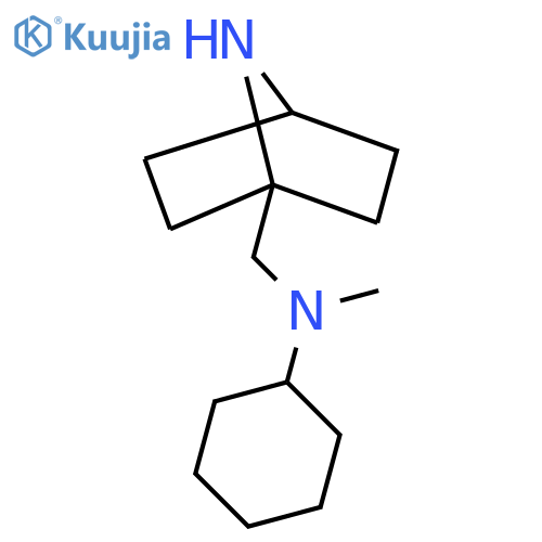 N-({7-azabicyclo[2.2.1]heptan-1-yl}methyl)-N-methylcyclohexanamine structure