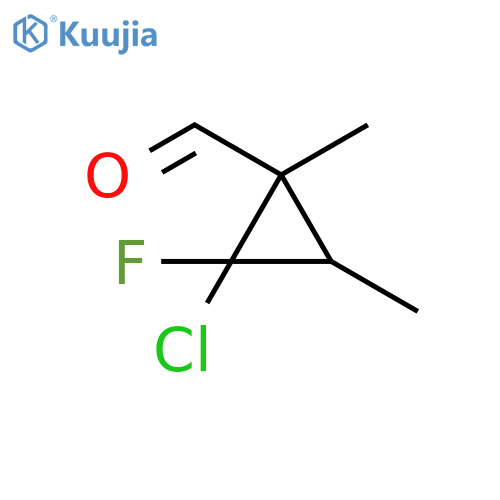2-chloro-2-fluoro-1,3-dimethylcyclopropanecarbaldehyde structure