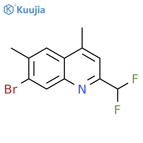 Quinoline, 7-bromo-2-(difluoromethyl)-4,6-dimethyl- structure