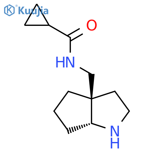 rac-N-{[(3aR,6aR)-octahydrocyclopenta[b]pyrrol-3a-yl]methyl}cyclopropanecarboxamide structure