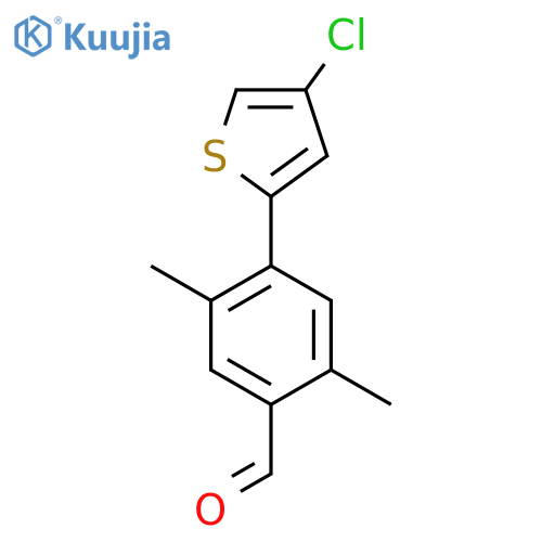 4-(4-Chlorothiophen-2-yl)-2,5-dimethylbenzaldehyde structure