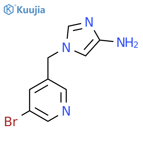 1-(5-bromopyridin-3-yl)methyl-1H-imidazol-4-amine structure