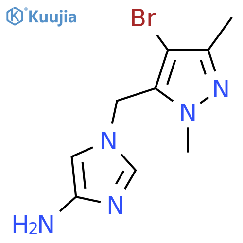 1-(4-bromo-1,3-dimethyl-1H-pyrazol-5-yl)methyl-1H-imidazol-4-amine structure
