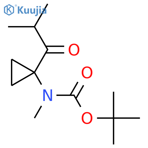 tert-butyl N-methyl-N-[1-(2-methylpropanoyl)cyclopropyl]carbamate structure