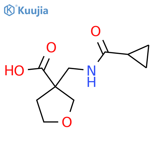 3-[(Cyclopropylformamido)methyl]oxolane-3-carboxylic acid structure