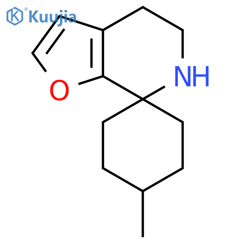 4-methyl-5',6'-dihydro-4'H-spirocyclohexane-1,7'-furo2,3-cpyridine structure