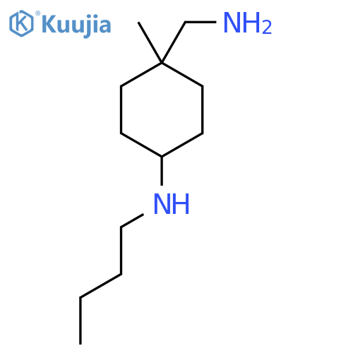 4-(aminomethyl)-N-butyl-4-methylcyclohexan-1-amine structure