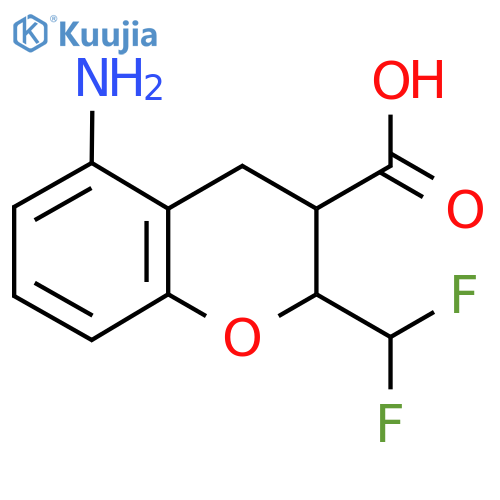 5-amino-2-(difluoromethyl)-3,4-dihydro-2H-1-benzopyran-3-carboxylic acid structure