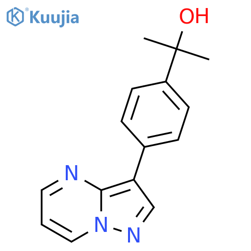 2-(4-{Pyrazolo[1,5-a]pyrimidin-3-yl}phenyl)propan-2-ol structure