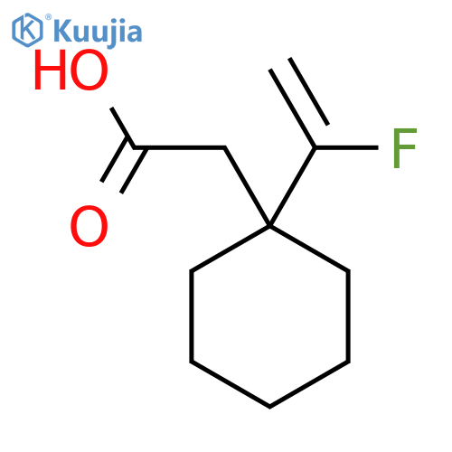 2-1-(1-fluoroethenyl)cyclohexylacetic acid structure
