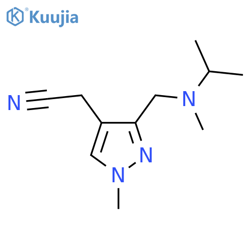 2-(1-methyl-3-{[methyl(propan-2-yl)amino]methyl}-1H-pyrazol-4-yl)acetonitrile structure