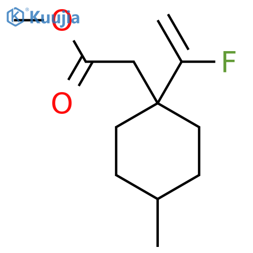 methyl 2-1-(1-fluoroethenyl)-4-methylcyclohexylacetate structure