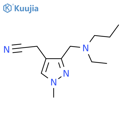 2-(3-{[ethyl(propyl)amino]methyl}-1-methyl-1H-pyrazol-4-yl)acetonitrile structure