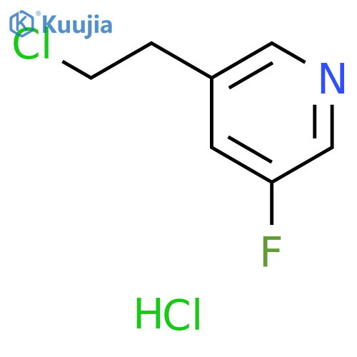 3-(2-chloroethyl)-5-fluoropyridine hydrochloride structure