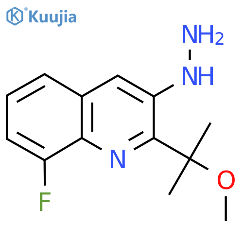 8-Fluoro-3-hydrazinyl-2-(2-methoxypropan-2-yl)quinoline structure