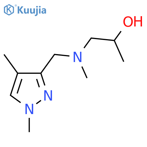 1-{[(1,4-dimethyl-1H-pyrazol-3-yl)methyl](methyl)amino}propan-2-ol structure