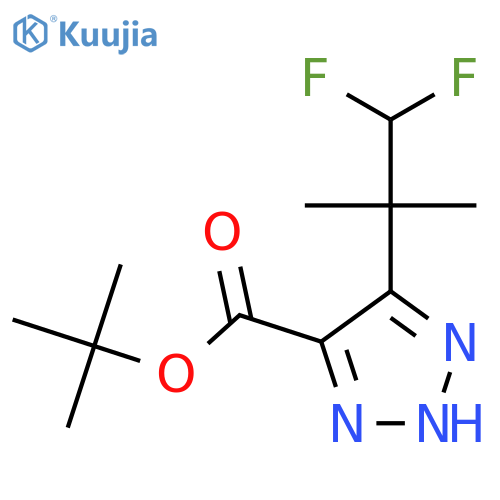 tert-butyl 5-(1,1-difluoro-2-methylpropan-2-yl)-1H-1,2,3-triazole-4-carboxylate structure