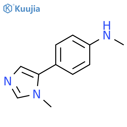 Benzenamine, N-methyl-4-(1-methyl-1H-imidazol-5-yl)- structure