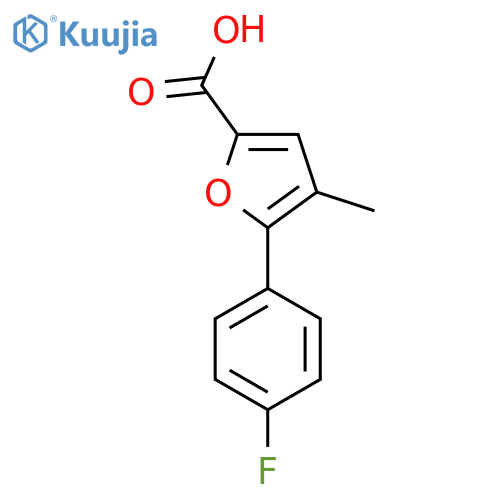 5-(4-Fluorophenyl)-4-methylfuran-2-carboxylic acid structure