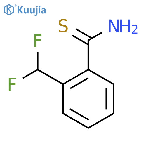 2-(difluoromethyl)benzene-1-carbothioamide structure