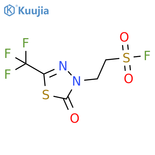 2-[2-Oxo-5-(trifluoromethyl)-2,3-dihydro-1,3,4-thiadiazol-3-yl]ethane-1-sulfonyl fluoride structure