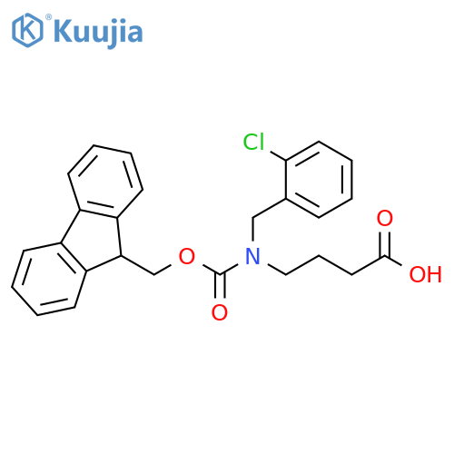 4-{(2-chlorophenyl)methyl({(9H-fluoren-9-yl)methoxycarbonyl})amino}butanoic acid structure