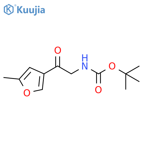Carbamic acid, N-[2-(5-methyl-3-furanyl)-2-oxoethyl]-, 1,1-dimethylethyl ester structure
