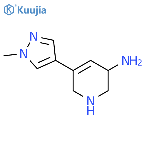 5-(1-methyl-1H-pyrazol-4-yl)-1,2,3,6-tetrahydropyridin-3-amine structure