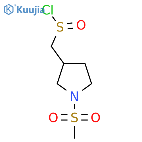 (1-Methanesulfonylpyrrolidin-3-yl)methanesulfinyl chloride structure