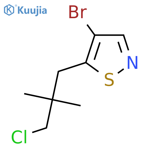 4-Bromo-5-(3-chloro-2,2-dimethylpropyl)-1,2-thiazole structure