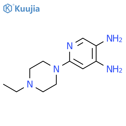 3,4-Pyridinediamine, 6-(4-ethyl-1-piperazinyl)- structure