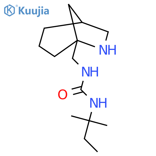1-({6-Azabicyclo[3.2.1]octan-5-yl}methyl)-3-(2-methylbutan-2-yl)urea structure